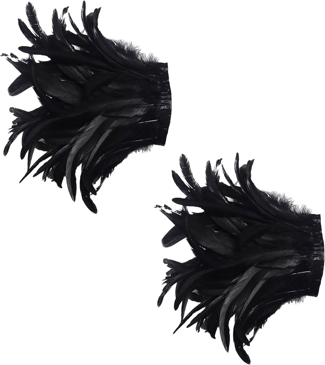 keland Herren Gothic Feder Epauletten Shrug Umhang Schulterklappen Schulterschmuck Federschultern Fl