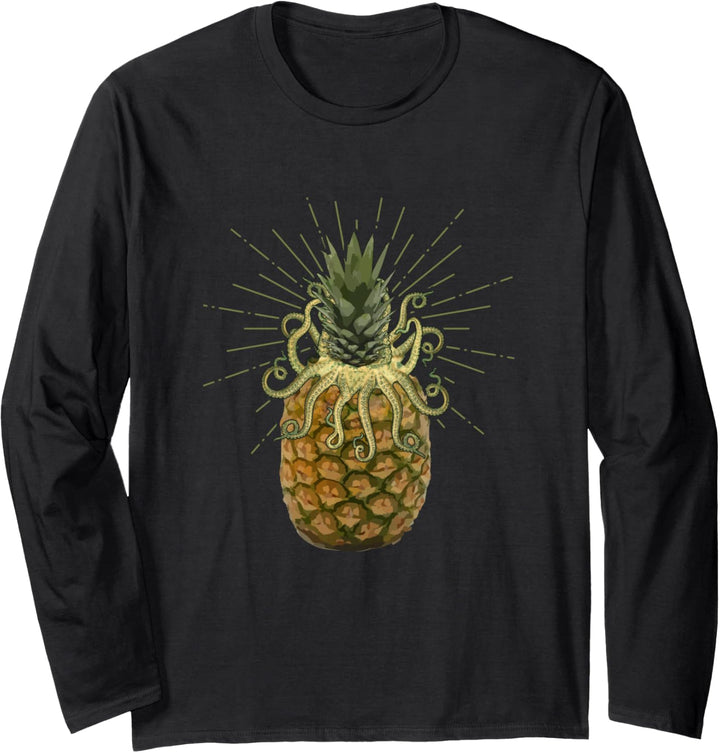 Octopus Pineapple Hawaiian Aloha Beach Hawaii Summer Lover Langarmshirt