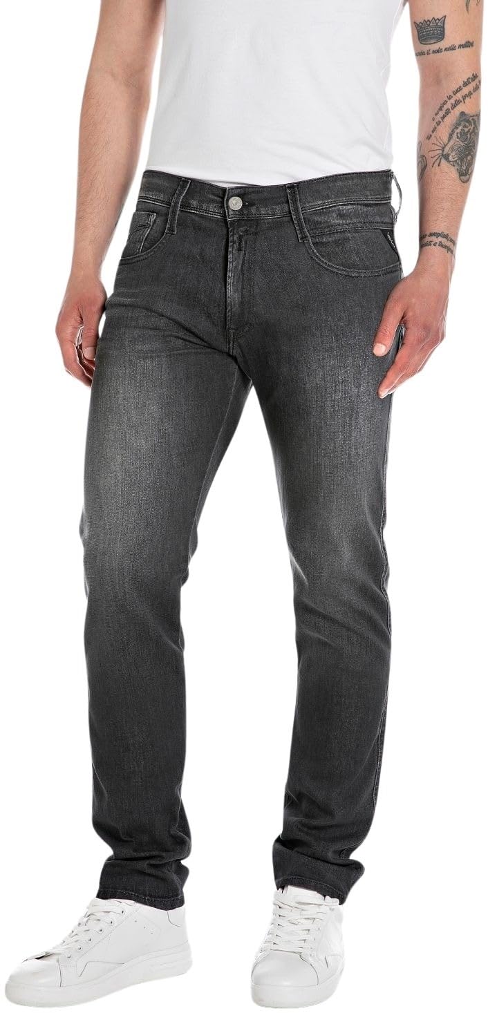 Replay Herren M914 Jeans 27W / 32L 097 Grigio Scuro, 27W / 32L 097 Grigio Scuro