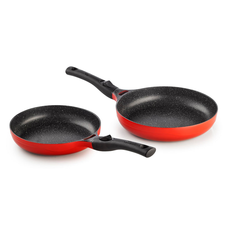 Pradel Excellence - PCUI003001-2er-Set Magma Aluminiumgusspfannen Ø24/28cm - Antihaftbeschichtung in