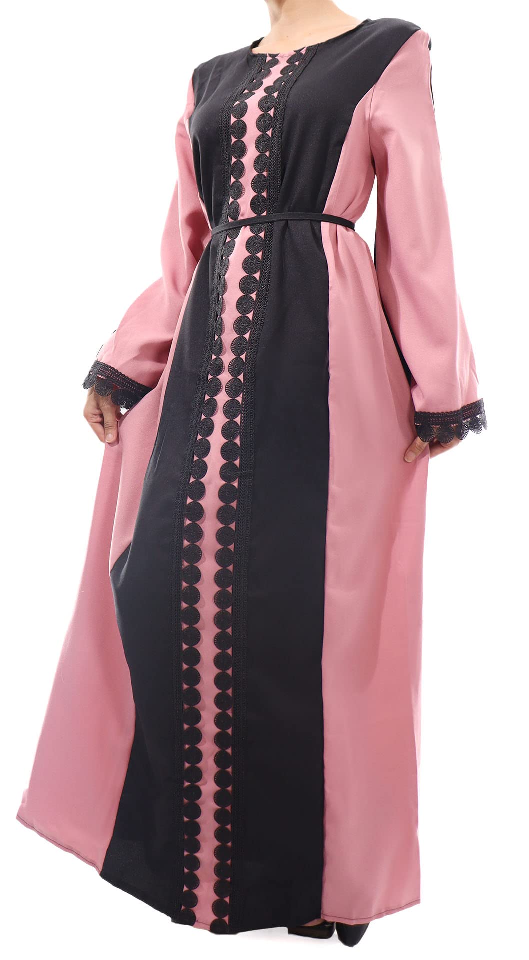 Djellaba für Damen 36 Lila und Schwarz, 36 Lila und Schwarz