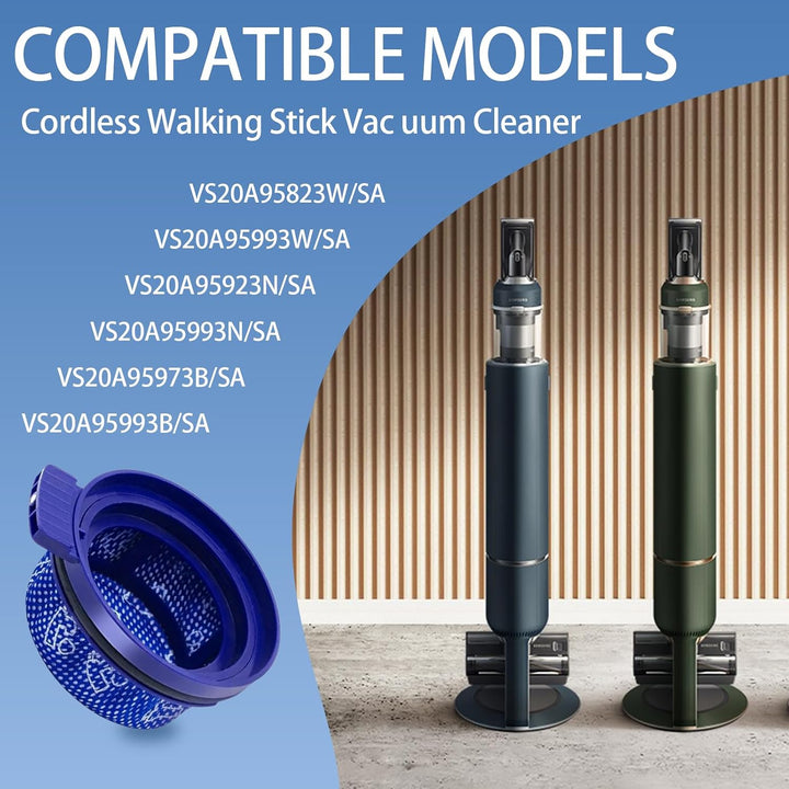 4 Stück Staubsaugerfilter, Waschbarer Mikrofilter, Staubsauger-Filterzubehör, Kompatibel mit Samsung