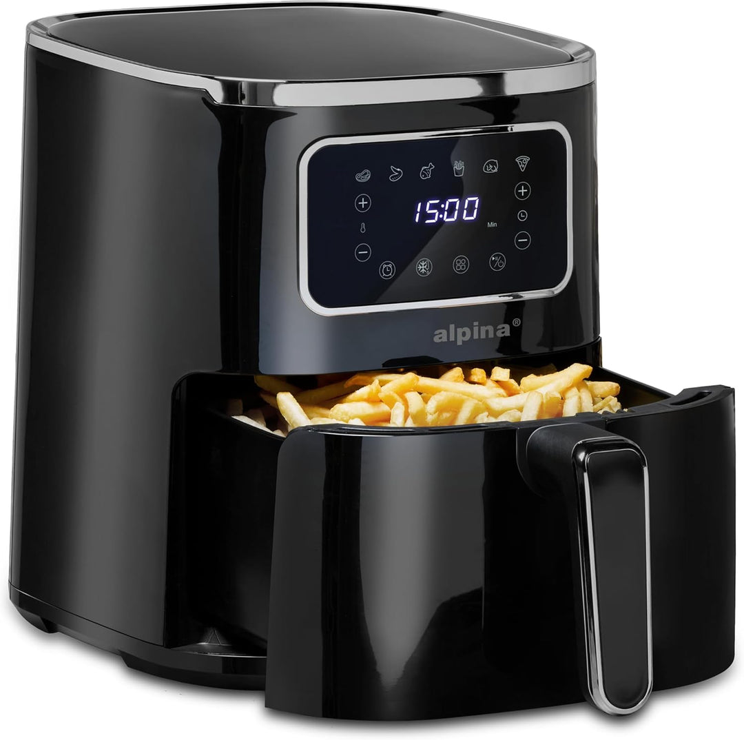 alpina Heissluftfritteuse 4.5L - Airfryer für 3 bis 4 Personen - Air Fryer mit Digitalanzeige - Eins