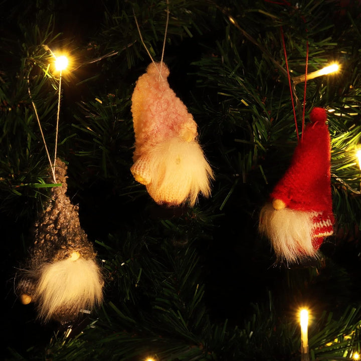 com-four® 12x Premium Weihnachtsmann-Anhänger für den Weihnachtsbaum, Christbaum-Figuren Anhänger al