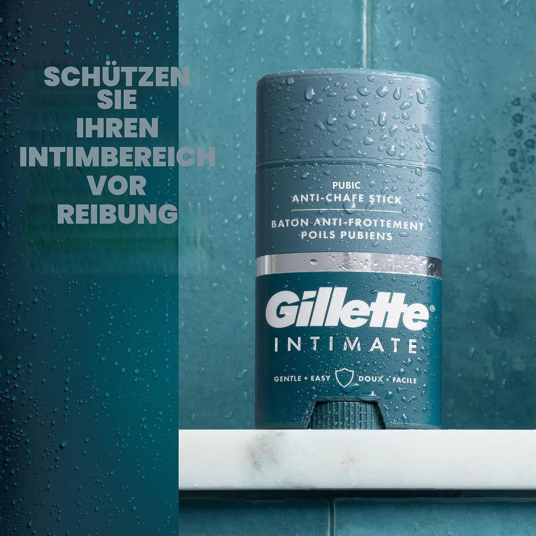 Gillette Intimate Pubic Anti-Scheuer-Stick, reduziert Reibung und Irritationen, Scheuerschutz für Mä