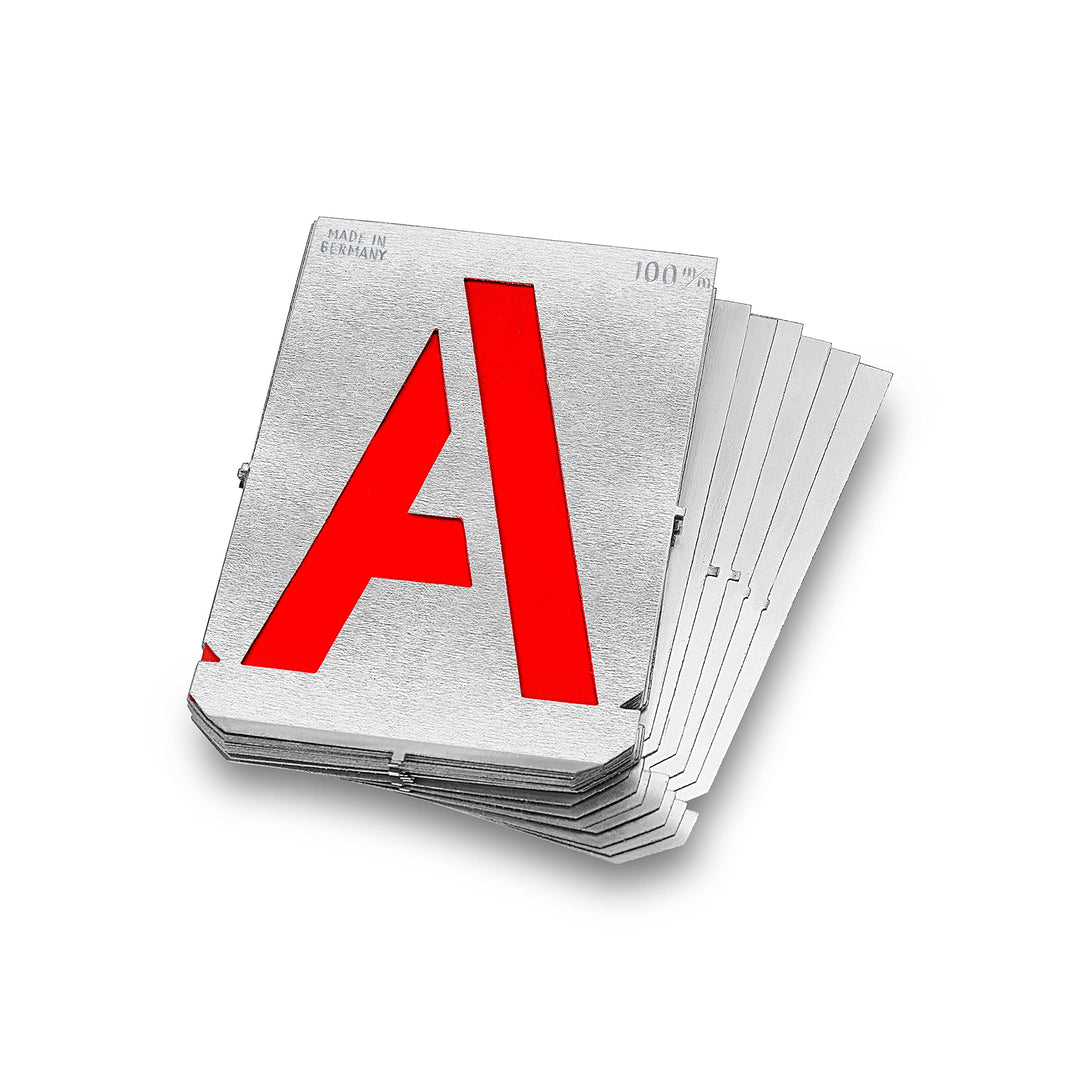 GRAVUREM Signierschablonen A-Z - Buchstabensatz 100 mm, 100 mm