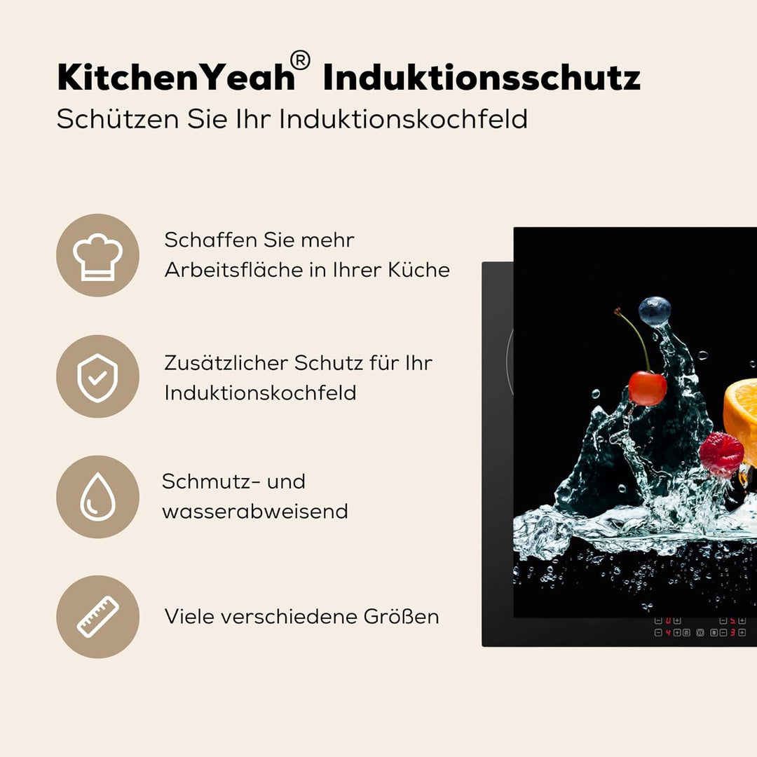 KitchenYeah© Herdabdeckplatte Einteilig Küche Ceranfeld Abdeckplatte Cerankochfeld Abdeckung Indukti