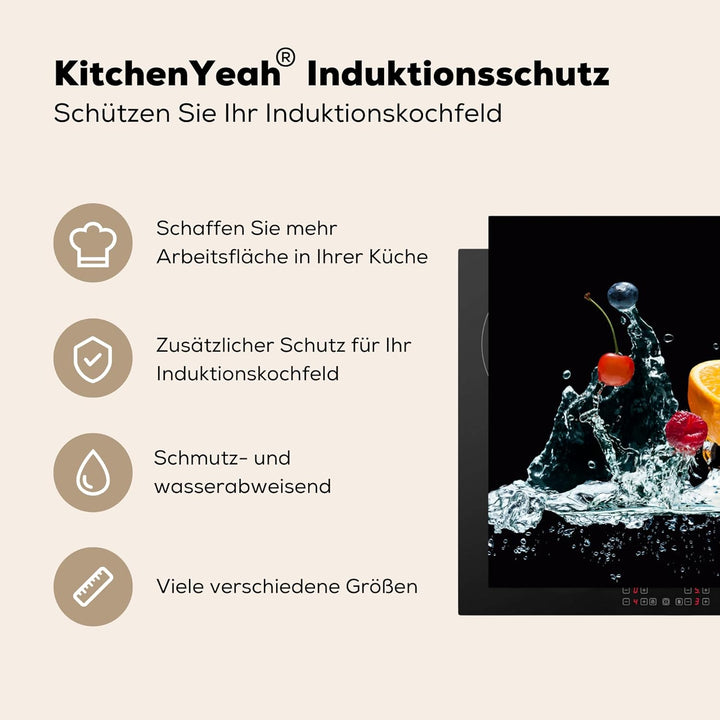 KitchenYeah© Herdabdeckplatte Einteilig Küche Ceranfeld Abdeckplatte Cerankochfeld Abdeckung Indukti