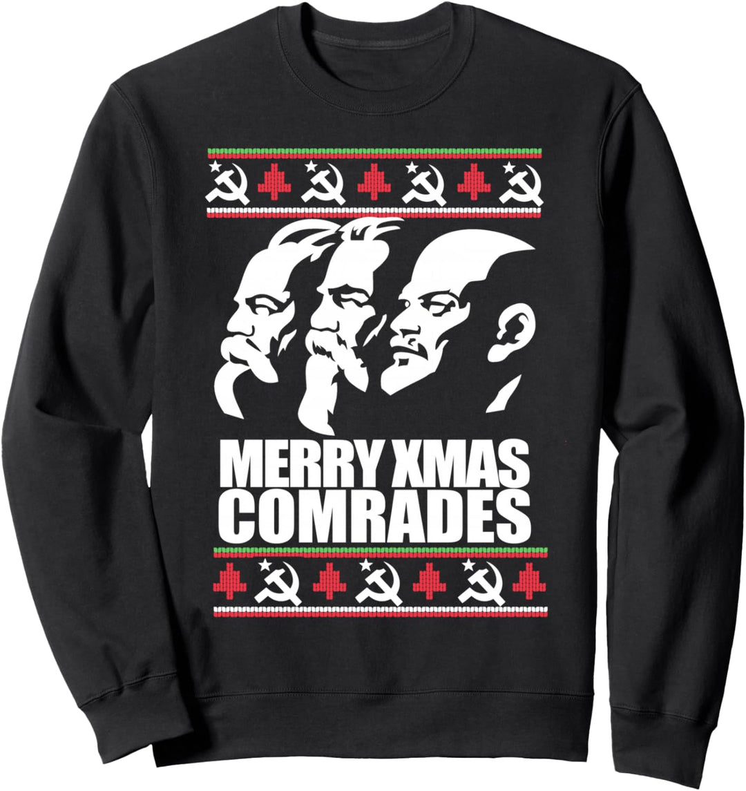 MERRY XMAS COMRADE Ugly Christmas Sweater Marx Engels Lenin Sweatshirt