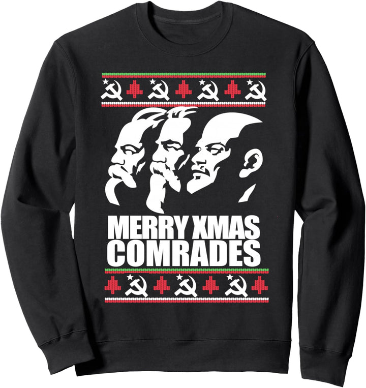 MERRY XMAS COMRADE Ugly Christmas Sweater Marx Engels Lenin Sweatshirt