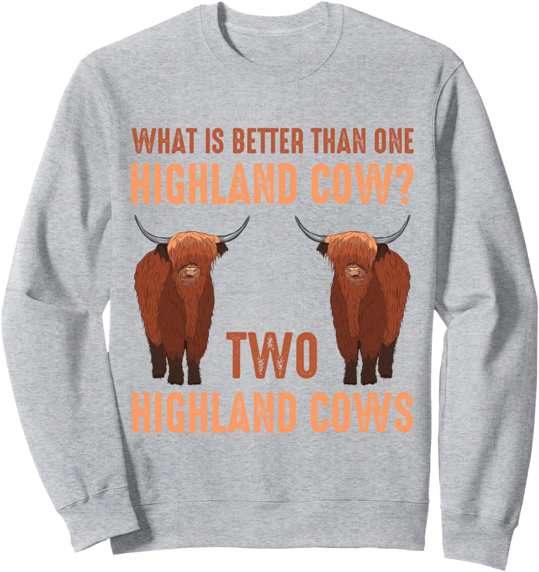 Was ist besser als ein Hochlandrinder? Zwei Hochlandrinder Sweatshirt