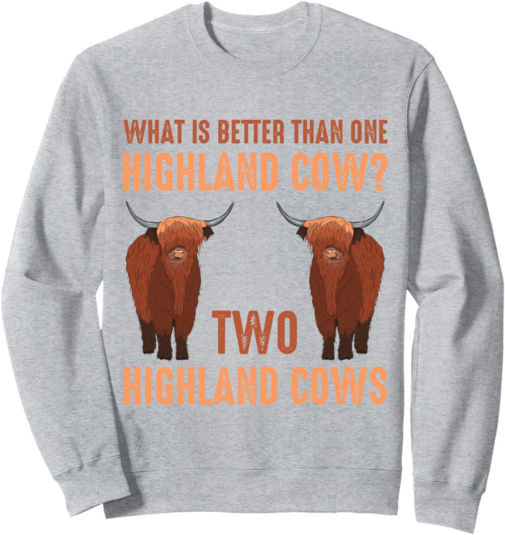 Was ist besser als ein Hochlandrinder? Zwei Hochlandrinder Sweatshirt