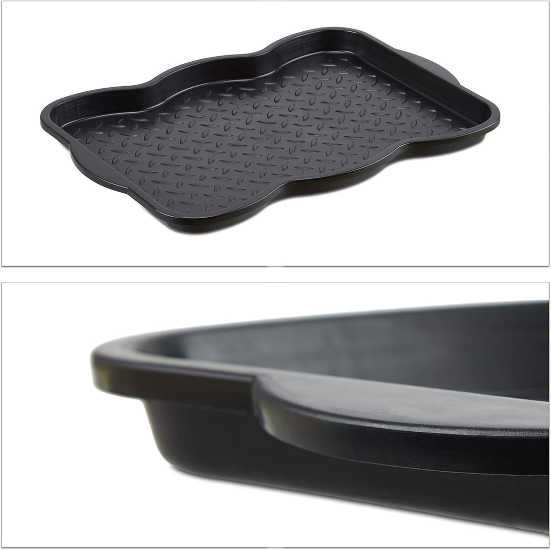 Relaxdays 10x Schuhabtropfschale klein, Kunststoff Schuhablage für 4 Schuhe, Profil Schmutzfang, HxB