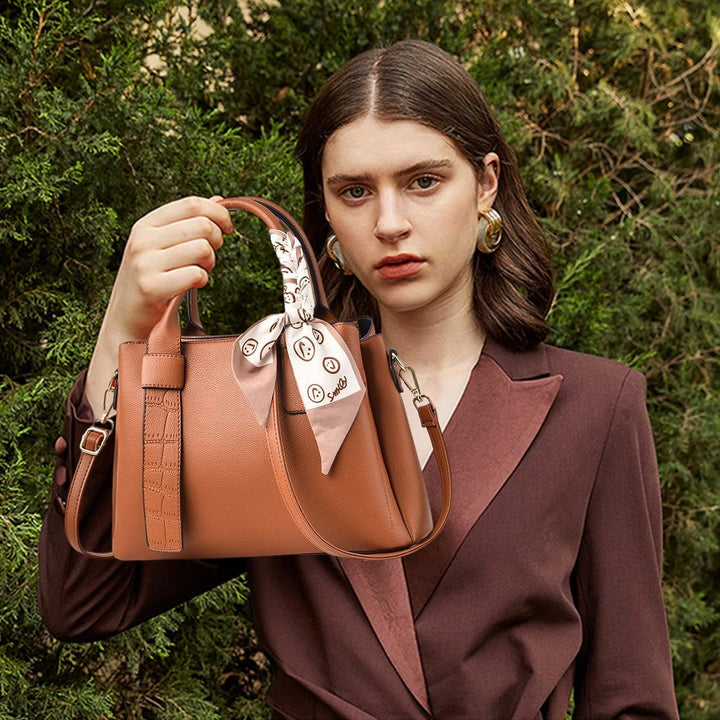 NICOLE & DORIS Damen Handtasche Modern Schultertaschen PU Leder Henkeltasche Elegante Frauen Umhänge