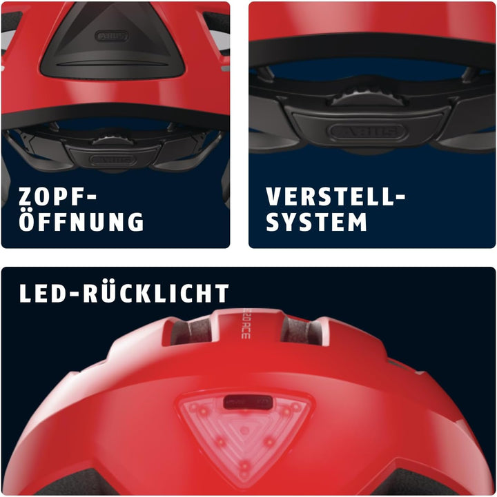 ABUS Stadthelm Pedelec 2.0 ACE - Fahrradhelm mit Rücklicht, Visier, Regenhaube, Ohrenschutz - für Da