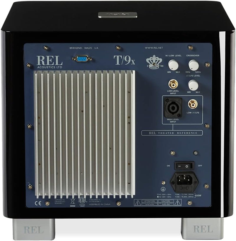 REL Acoustics T/9x Subwoofer, 25,4 cm (10 Zoll) Front-Firing Driver, Pfeil Wireless Port, Hochglanz