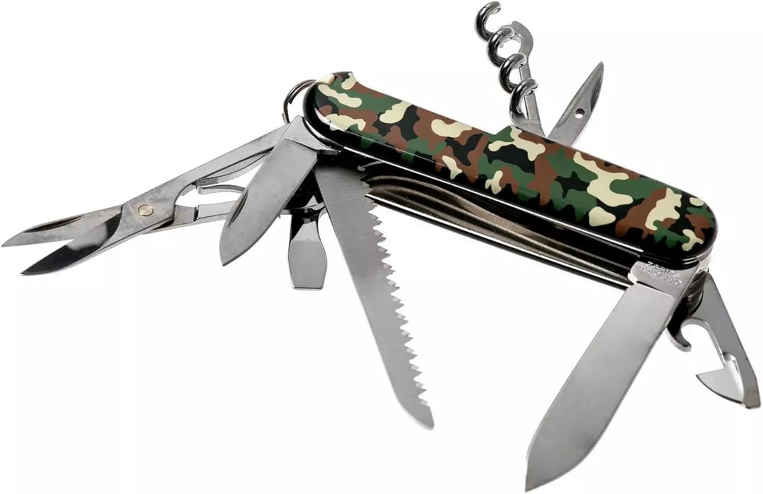 Victorinox Schweizer Taschenmesser Huntsman, Swiss Army Knife, Multitool, 15 Funktionen, Klinge, Kor