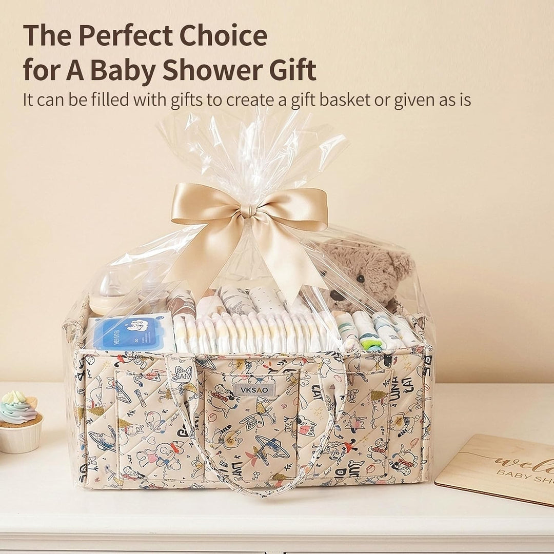 Bunter, niedlicher Organizer für Babywindeln mit Tiermotiven, Aufbewahrungskorb für Windeltaschen un