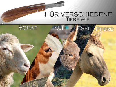 Profi 2er Set Schlaufenhufmesser für Pferde Schlaufenmesser mit Scharfer Klinge Hufmesser Klauenmess