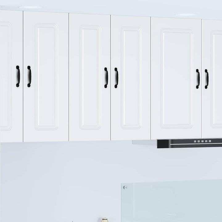 vidaXL Geschirrspülerfront Kalmar 2 pcs Weiss 30 x 31 x 80 cm, Eleganter moderner Küchenregal, gross