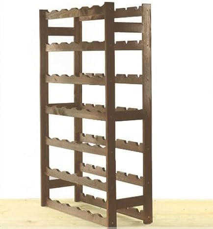 PROREGAL Weinregal PINOTWINE | HxBxT 102x63x25cm | 42 Flaschen | Massives Kiefernholz | Braun geölt