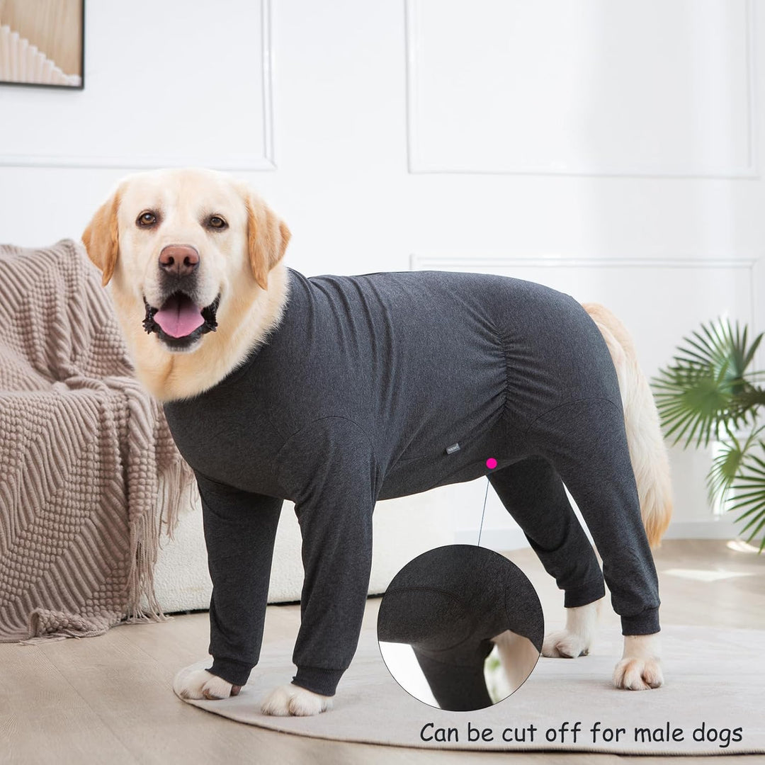 Yeapeeto Einteiler für Hunde, zur Erholung, für grosse und mittelgrosse Hunde, Schlafanzug, Ganzkörp