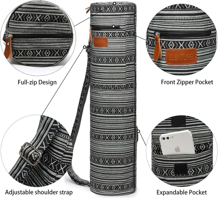 Yogamatten-Tasche, Yogamatten-Tragetasche mit durchgehendem Reissverschluss, für Damen und Herren, m
