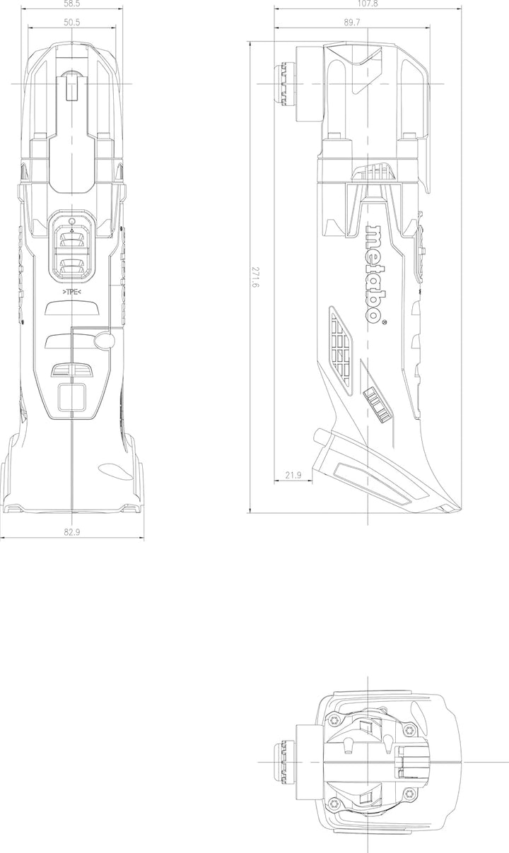 Metabo Akku-Multitool MT 18 LTX – 613021840 – 18 V – Zum Sägen, Schleifen, Schaben und Raspeln versc