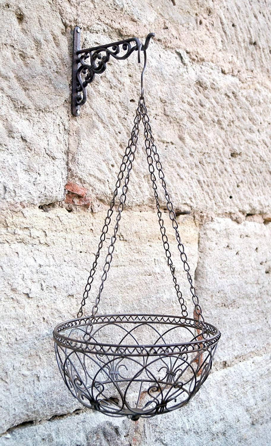 LB H&F Lilienburg Blumenampel Hängekorb Metall (Ø 30 cm), Ø 30 cm