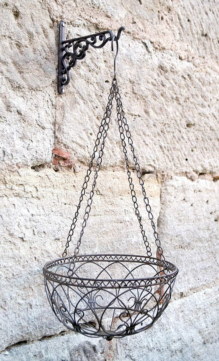 LB H&F Lilienburg Blumenampel Hängekorb Metall (Ø 30 cm), Ø 30 cm