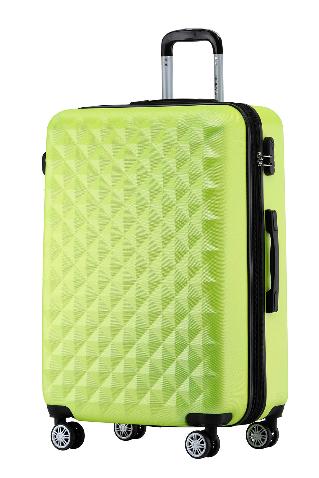 BEIBYE Zwillingsrollen 2066 Hartschale Trolley Koffer Reisekoffer Gepäck M-L-XL-Set (Grün, L) Grün L