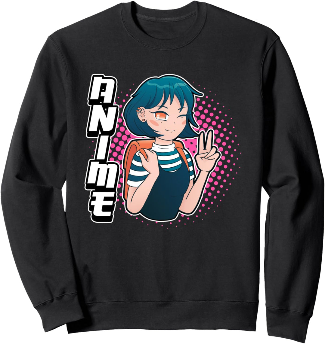 Lustige Anime Manga Otaku Kawaii Waifu Cute Cartoon Sweatshirt