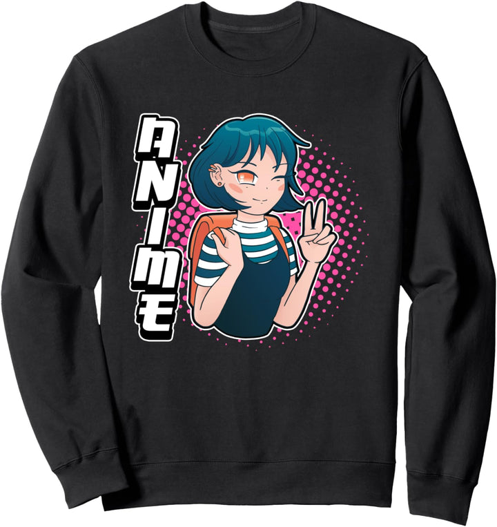 Lustige Anime Manga Otaku Kawaii Waifu Cute Cartoon Sweatshirt