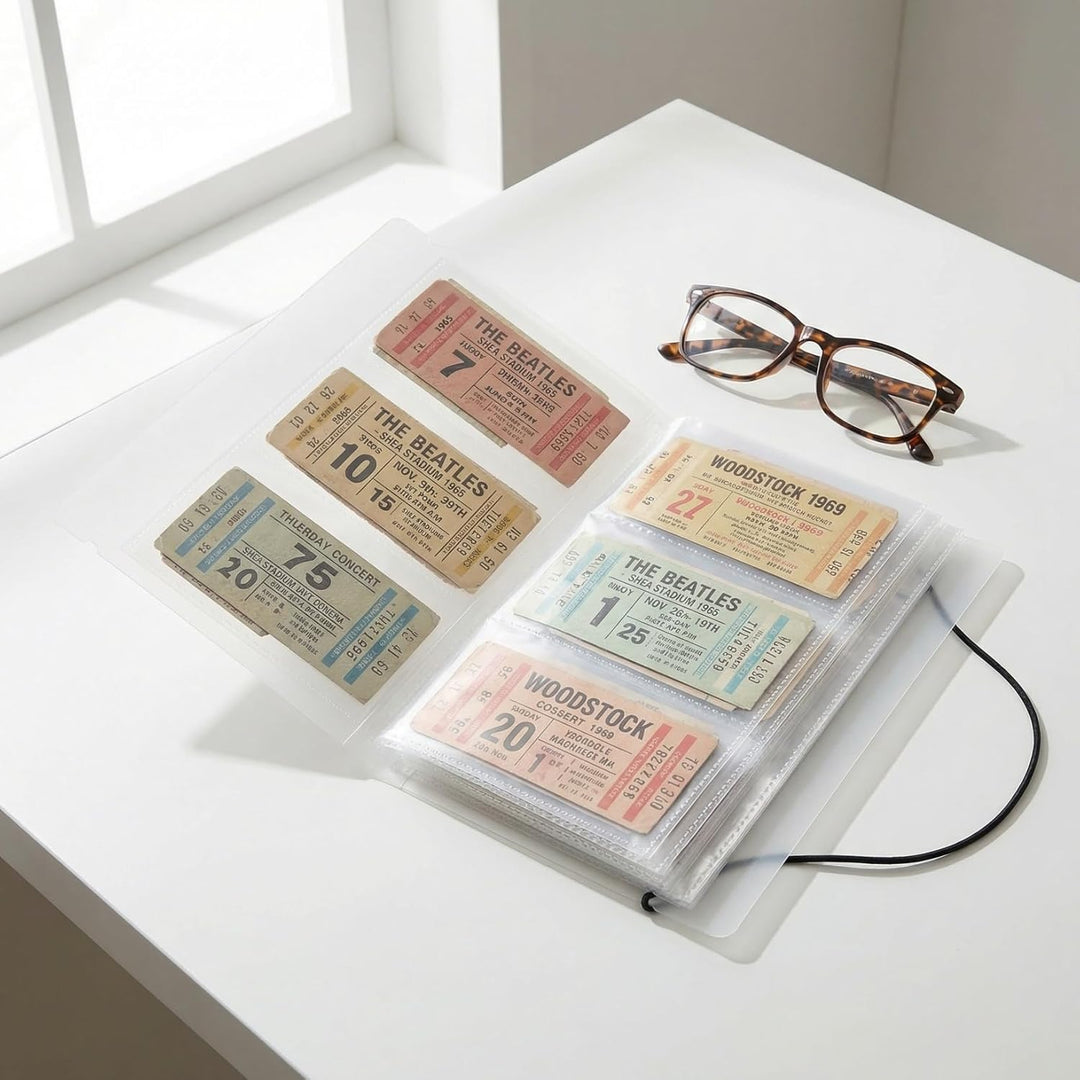 Zerodeko Ticket Aufbewahrung Ticket-Stub Ticket-Buch Loseblatt-Ticket-Organizer Ticket-Erinnerungsbu