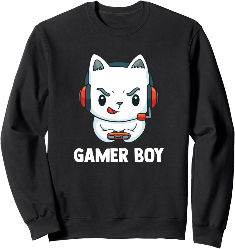 Zocken Jungen Katze - Computer Spiele Videospiele Katze Sweatshirt