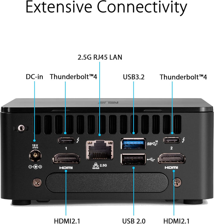 ASUS NUC 12 Pro Tall Kit RNUC12WSHI700002I (Intel Core i7 Prozessor, Alder-Lake-P, Intel Iris XE Gra