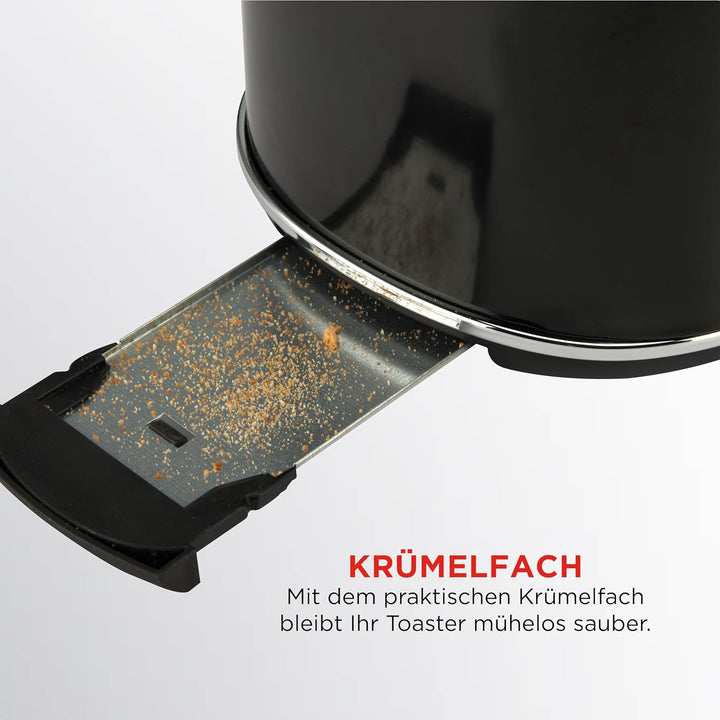 Bourgini Retro 2 Double Slot Toaster 815w One Size