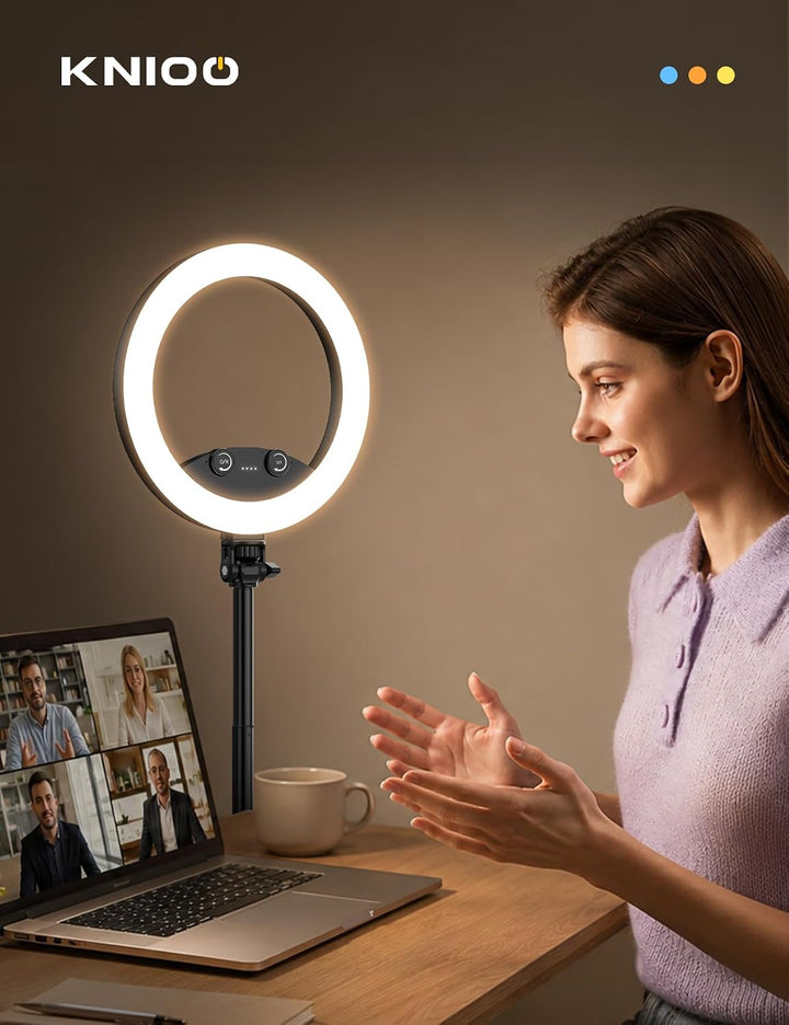 10" Ringlicht mit 195cm Stativ, Akku LED Licht für TikTok &amp; Streaming