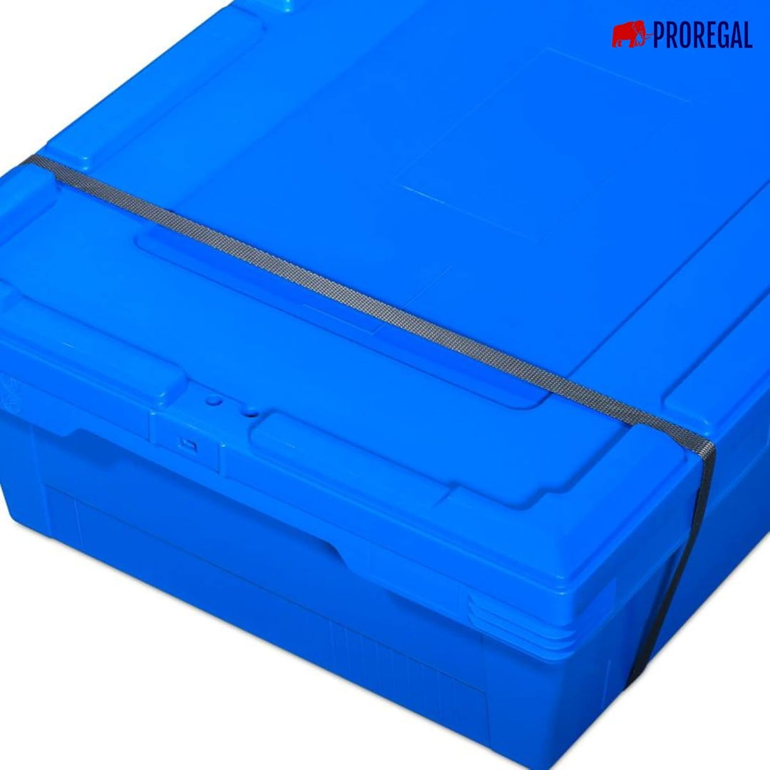 PROREGAL Auflagedeckel für Conical Mehrweg-Stapelbehälter Blau | BxT 40x60cm | Lagerbox Eurobox Tran
