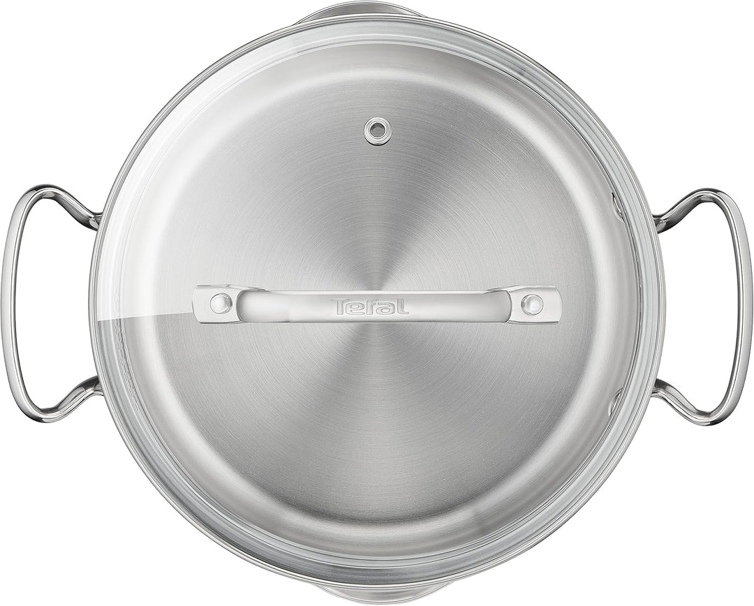 Tefal A702A8 Intuition Edelstahl Kochtopf-Set 7-Teilig | Geeignet für alle Herdarten | Messskala an