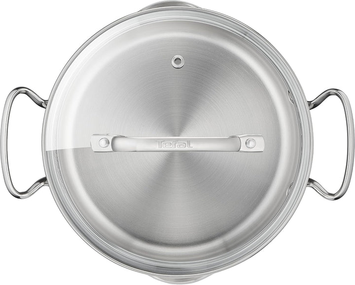 Tefal A702A8 Intuition Edelstahl Kochtopf-Set 7-Teilig | Geeignet für alle Herdarten | Messskala an