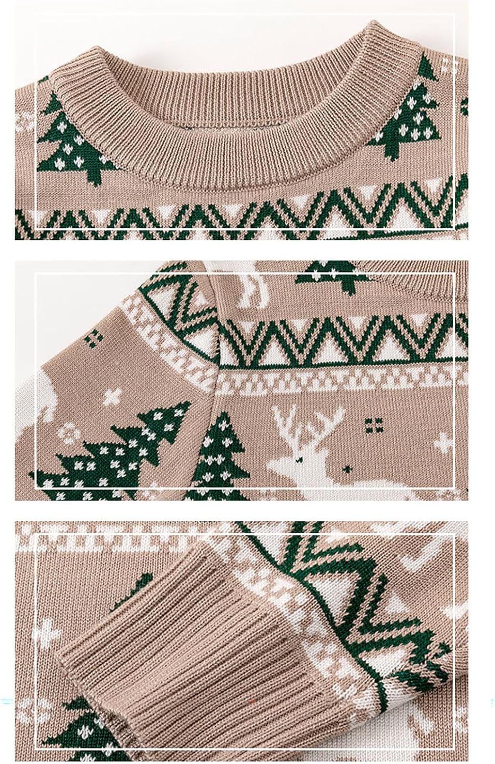 Weihnachtspulli Jungen 152, Pullover Jungen 164, Rentier Im Herbst und Winter Strickpullover Pullove