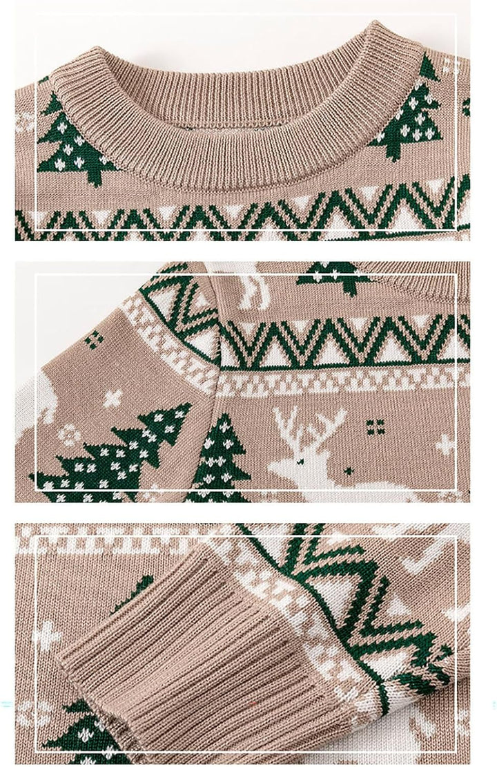 Weihnachtspulli Jungen 152, Pullover Jungen 164, Rentier Im Herbst und Winter Strickpullover Pullove