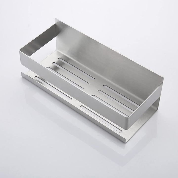 Duschablage Ohne Bohren, Duschregal Wandmontage Selbstklebend Edelstahl, Duschkorb mit 2 Haken, Geei