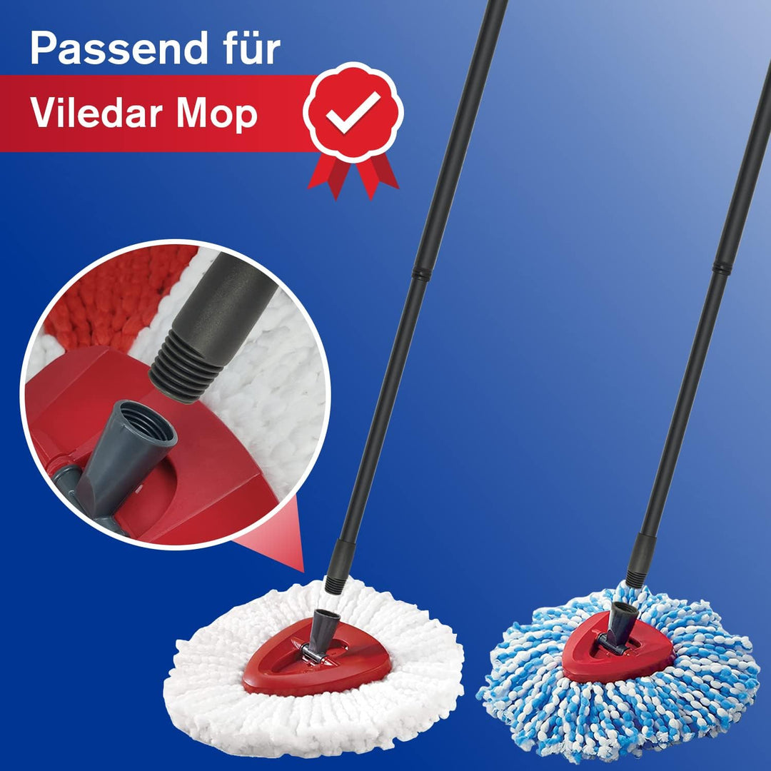 Moppzubehör Teleskopstiel Ersatzstiel für Viledar Turbo Wischmopp 123cm, Teleskopstiel