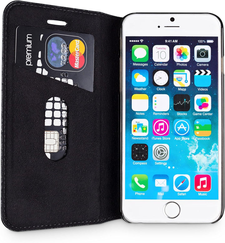 WIIUKA Echt Ledertasche - TRAVEL Nature - für Apple iPhone SE (2020), iPhone 8 und iPhone 7 - DEUTSC