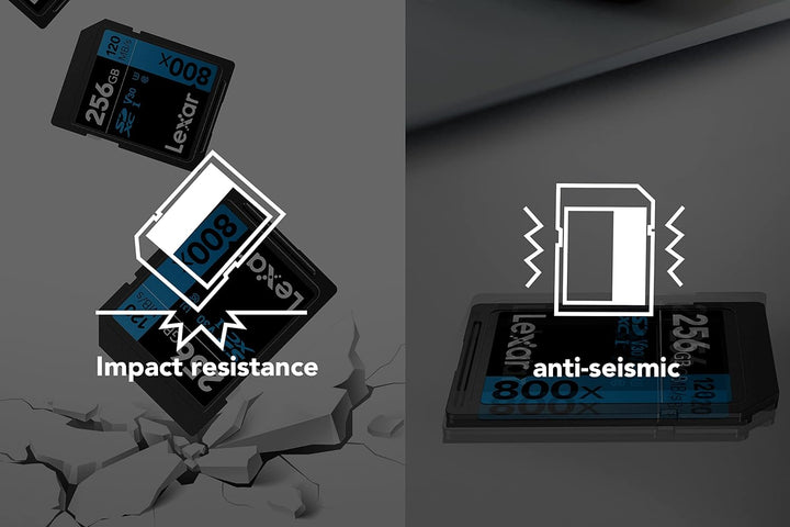 Lexar High-Performance 800x SD Karte 128GB, Speicherkarte SDXC UHS-I BLUE Series, Bis zu 120 MB/s Le