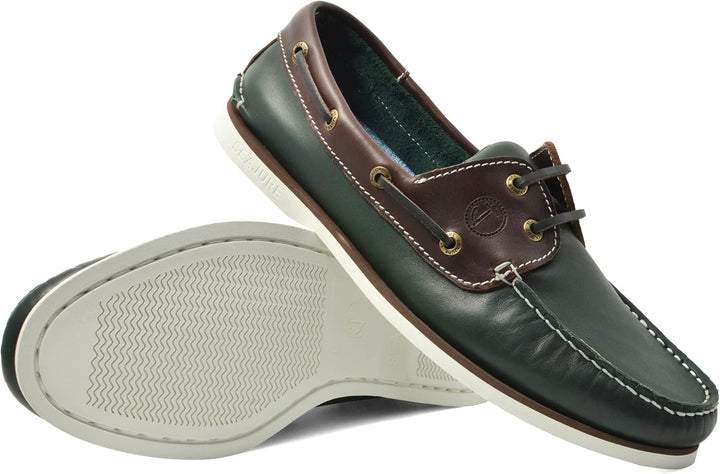Seajure Herren Bootsschuhe Guayedra Grün und Braun Leder 44 EU Grün, 44 EU Grün