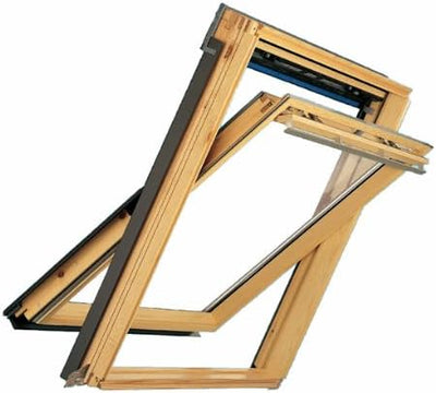 Velux Dachfenster GGL Schwingfenster 66x98cm FK04 3070 Thermo Kiefer Natur mit Eindeckrahmen für Bie