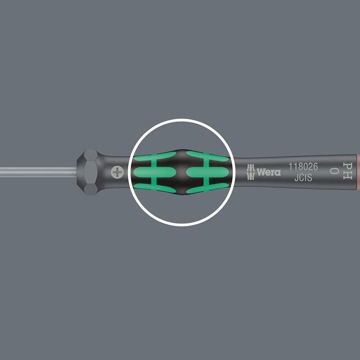 Wera 05030181001 2050/6 Elektroniker-Schraubendrehersatz + Rack, 6-Teilig